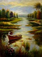 "Canoe in the Lake" by Other Artist