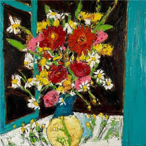 "Flowers in the Window" by Ana Guzman