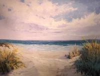 Beach w/ Sea Oats by Tom Dinte