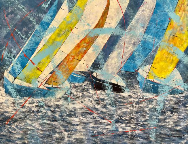 Racing Sails by Angelica Fernandez