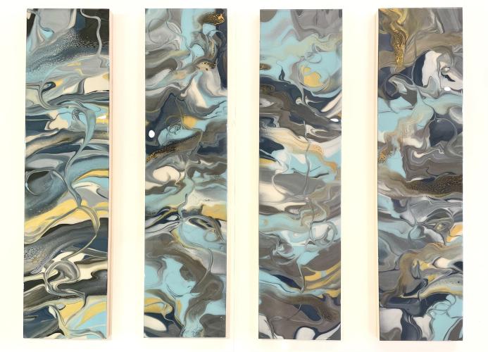 "Calming Influence" (4 panels) by Neda Raeisian