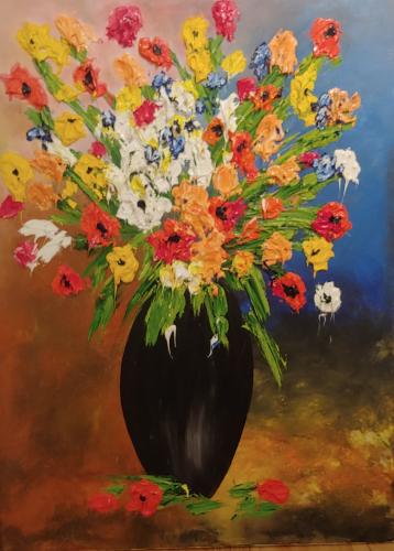 "Floral Burst I" by Rita Vilma