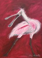 'Happy Spoonbill in Red' by Rosa McMurtray