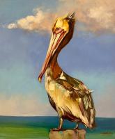 Pondering Pelican I by P Charles