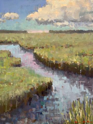 "Wetland Clearing" w/Frame (B) 33923 by Shannon Meadows