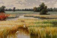 Egrets In The Marsh by Munoz
