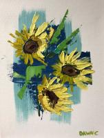 "Abstract Sunflower" by Dawn Calhoun