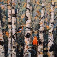 "Birch Birds" by Kanayo Ede