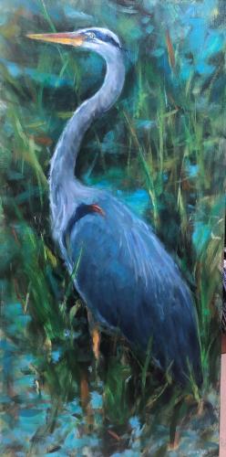 "Blue Heron I" by Allison Doke
