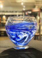 One of a Kind Blue Glass Bowl by Andy Peters