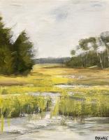 "Meandering Marsh" w/Frame (C) 11291 by Dawn Calhoun